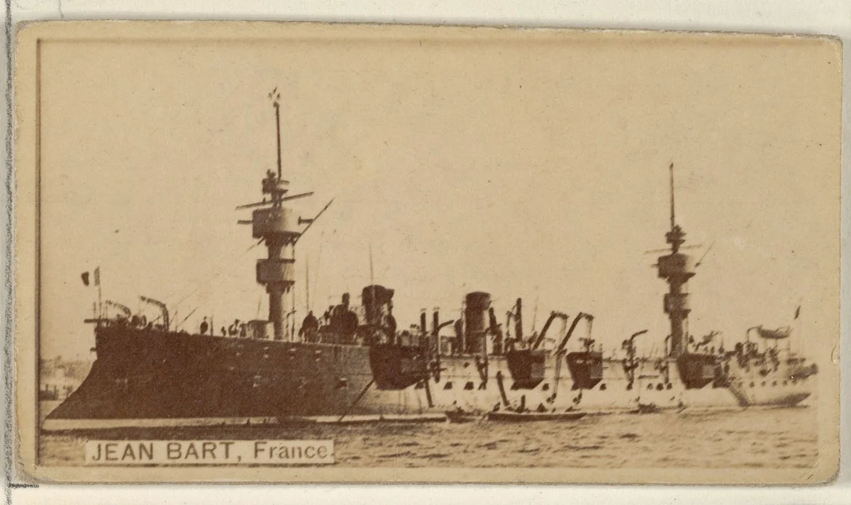 Jean Bart, France, from the Famous Ships series (N50) for Virginia Brights Cigarettes by Allen & Ginter, photograph, 1895