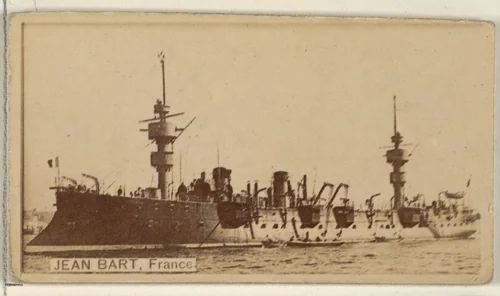 Jean Bart, France, from the Famous Ships series (N50) for Virginia Brights Cigarettes by Allen & Ginter, photograph, 1895