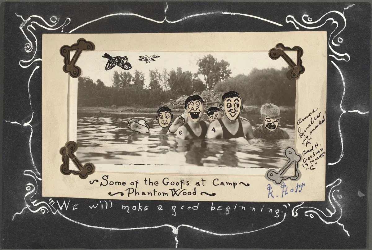 "Some of the Goofs at Camp Phantom Wood 'We will make a good beginning'" by American 20th Century, photograph, 1900-1920
