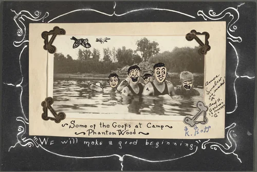 "Some of the Goofs at Camp Phantom Wood 'We will make a good beginning'" by American 20th Century, photograph, 1900-1920