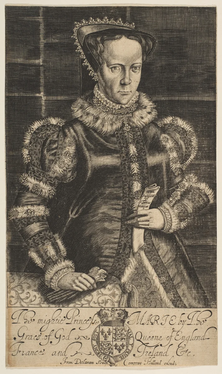 Mary I, Queen of England by Francis Delaram, print, 1600-1627