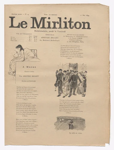 Le Mirliton, no. 19 by Théophile-Alexandre Steinlen, periodical, 1894