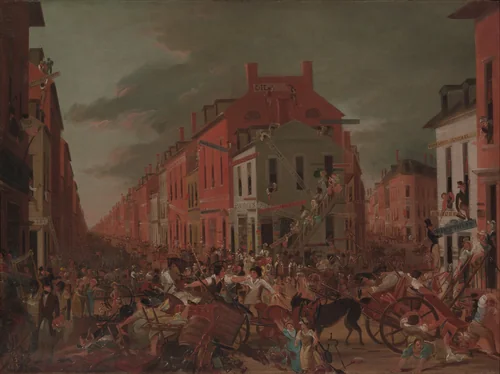 Moving Day (in Little Old New York) by Unknown Artist, artwork, 1822-1832
