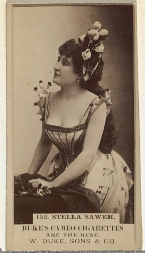 Card Number 152, Stella Sawer, from the Actors and Actresses series (N145-5) issued by Duke Sons & Co. to promote Cameo Cigarettes by W. Duke, Sons & Co., photograph, 1880-1889