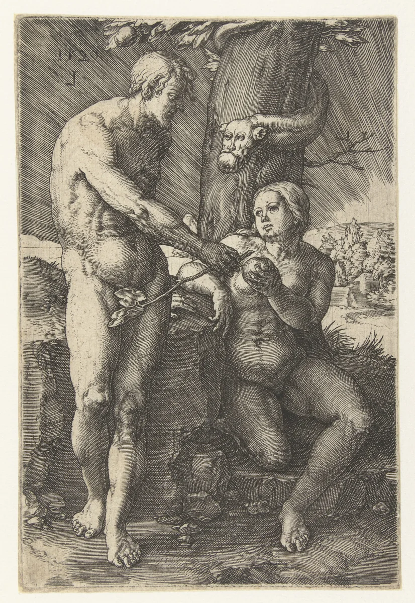 De zondeval by Unknown, print, 1529