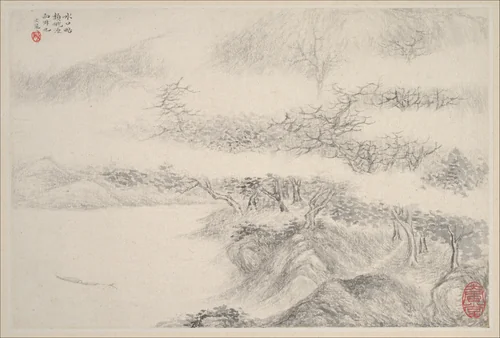 Landscapes by Zhang Feng, painting, 1644
