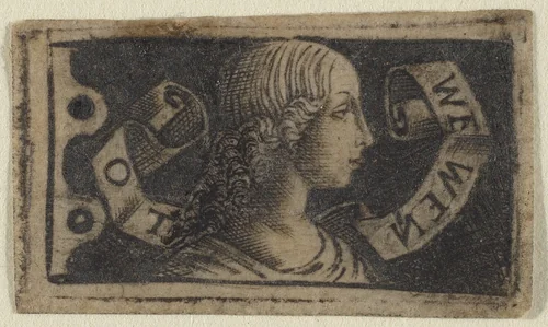 Head of a Girl with Curly Hair by Francesco Francia, print, 1480-1500