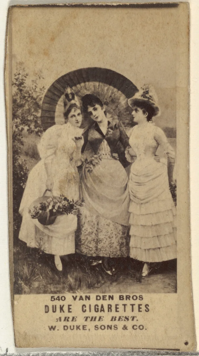 Card Number 540, Van Den Bros., from the Actors and Actresses series (N145-7) issued by Duke Sons & Co. to promote Duke Cigarettes by W. Duke, Sons & Co., photograph, 1880-1889