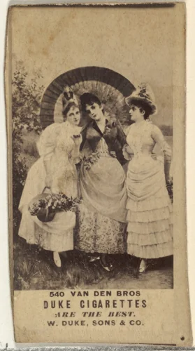 Card Number 540, Van Den Bros., from the Actors and Actresses series (N145-7) issued by Duke Sons & Co. to promote Duke Cigarettes by W. Duke, Sons & Co., photograph, 1880-1889