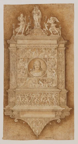 Design for a Funeral Monument by Italian Lombardy, drawing, 1500-1535