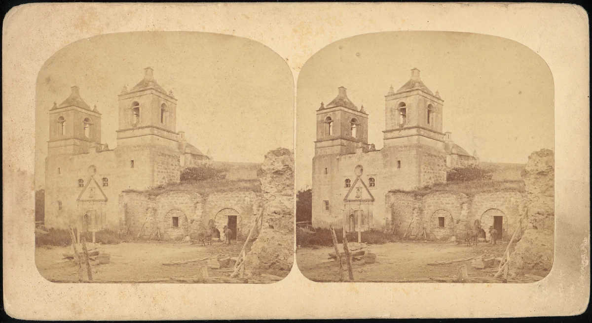 [Group of 4 Stereograph Views of California Missions] by M. Rieder, photograph, 1860-1919