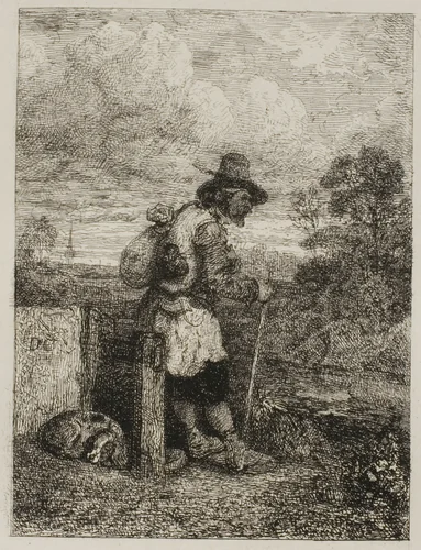 Beggar by Alexandre-Gabriel Decamps, print, 1830-1840