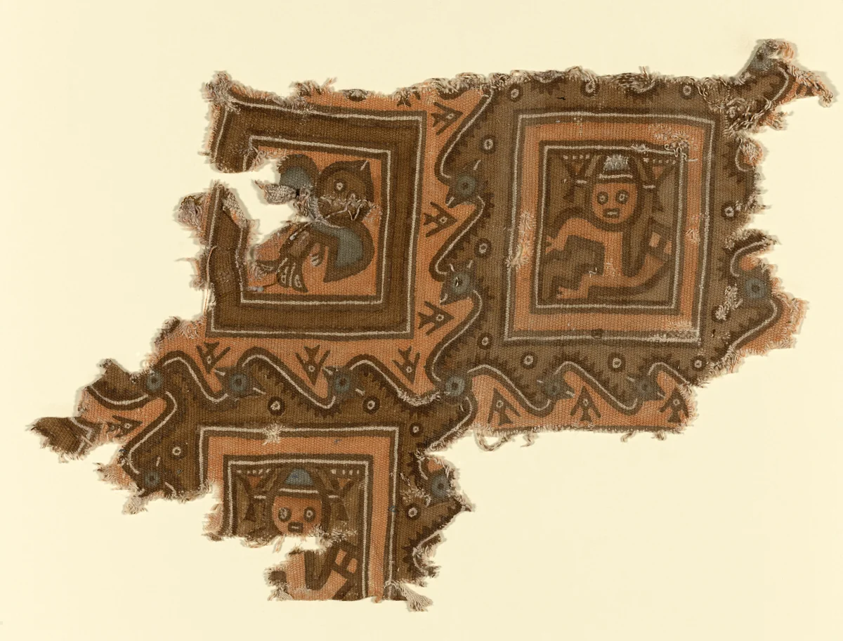 Fragment by Chancay, textile, 1000-1476
