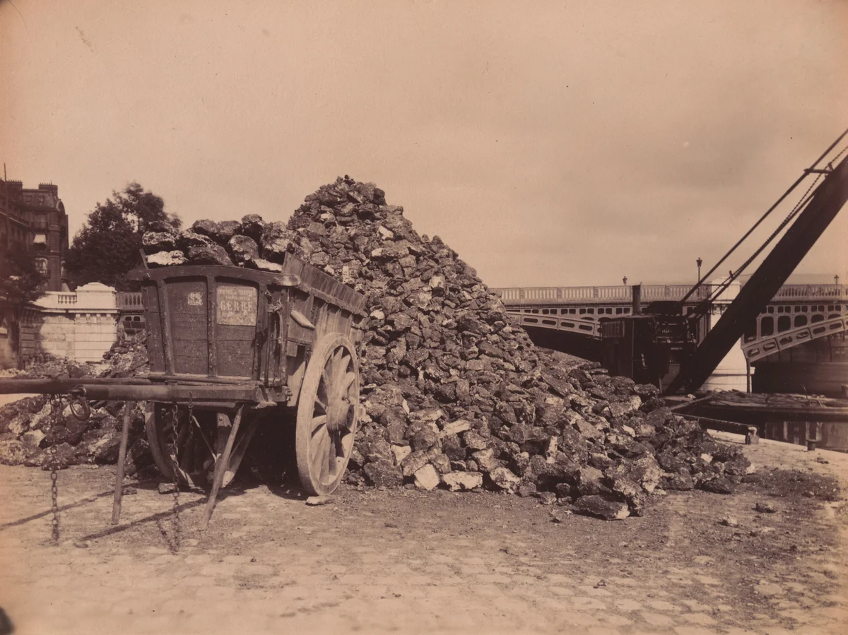 Port Solférino by Eugène Atget, photograph, 1913