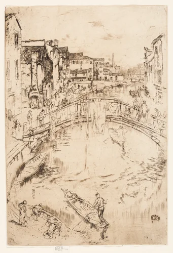 The Bridge, Santa Marta by James McNeill Whistler, print, 1879-1880