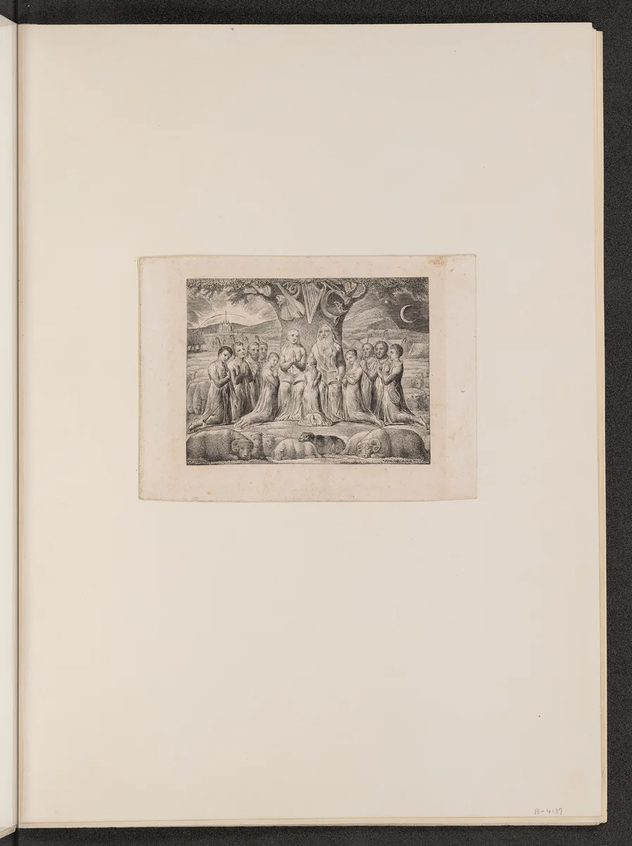 Job and His Family by William Blake, portfolio, 1825