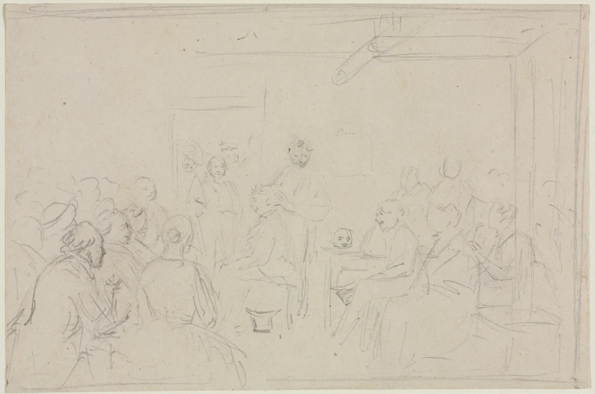 The Phrenologist by William Sidney Mount, drawing, 1822-1868