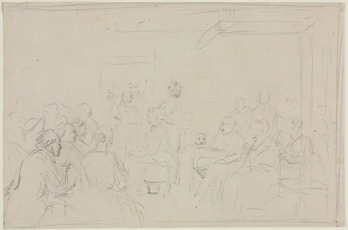 The Phrenologist by William Sidney Mount, drawing, 1822-1868