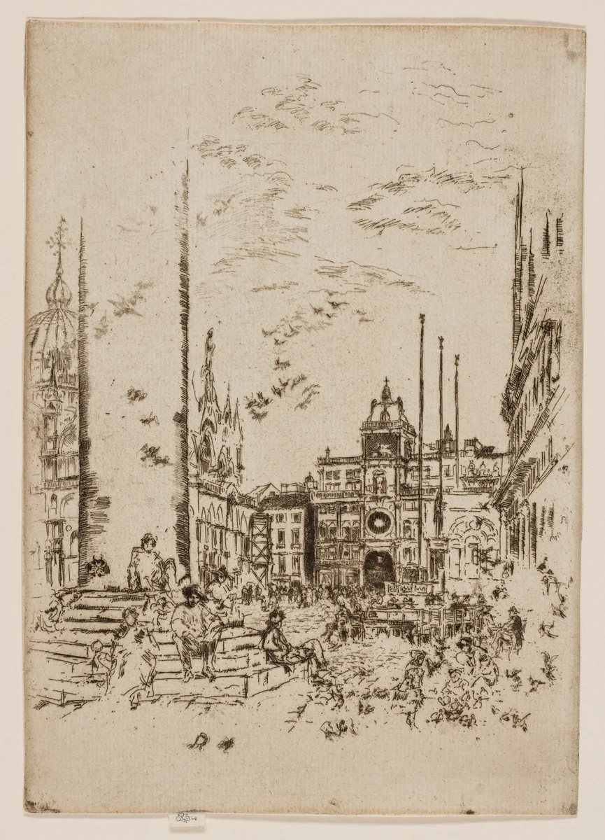 The Piazzetta by James McNeill Whistler, print, 1879-1880