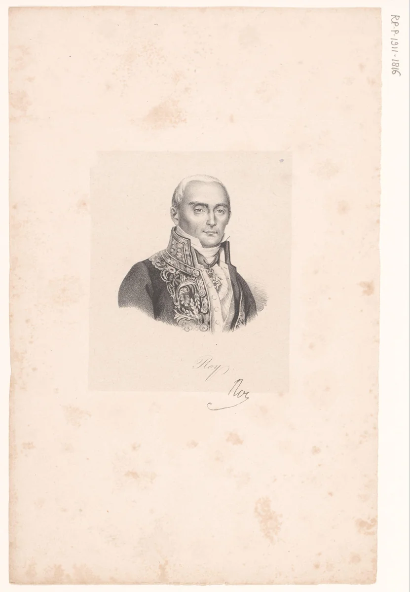 Portret van Antoine Roy by anonymous, print, 1830-1842