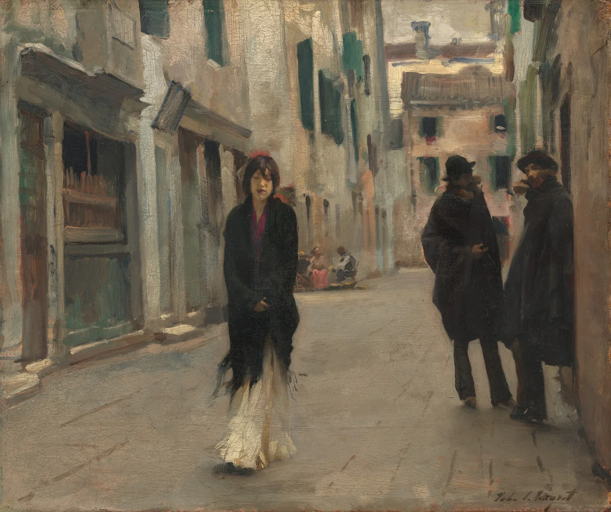 Street in Venice by John Singer Sargent, painting, 1882