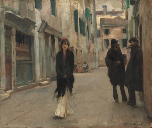 Street in Venice by John Singer Sargent, painting, 1882