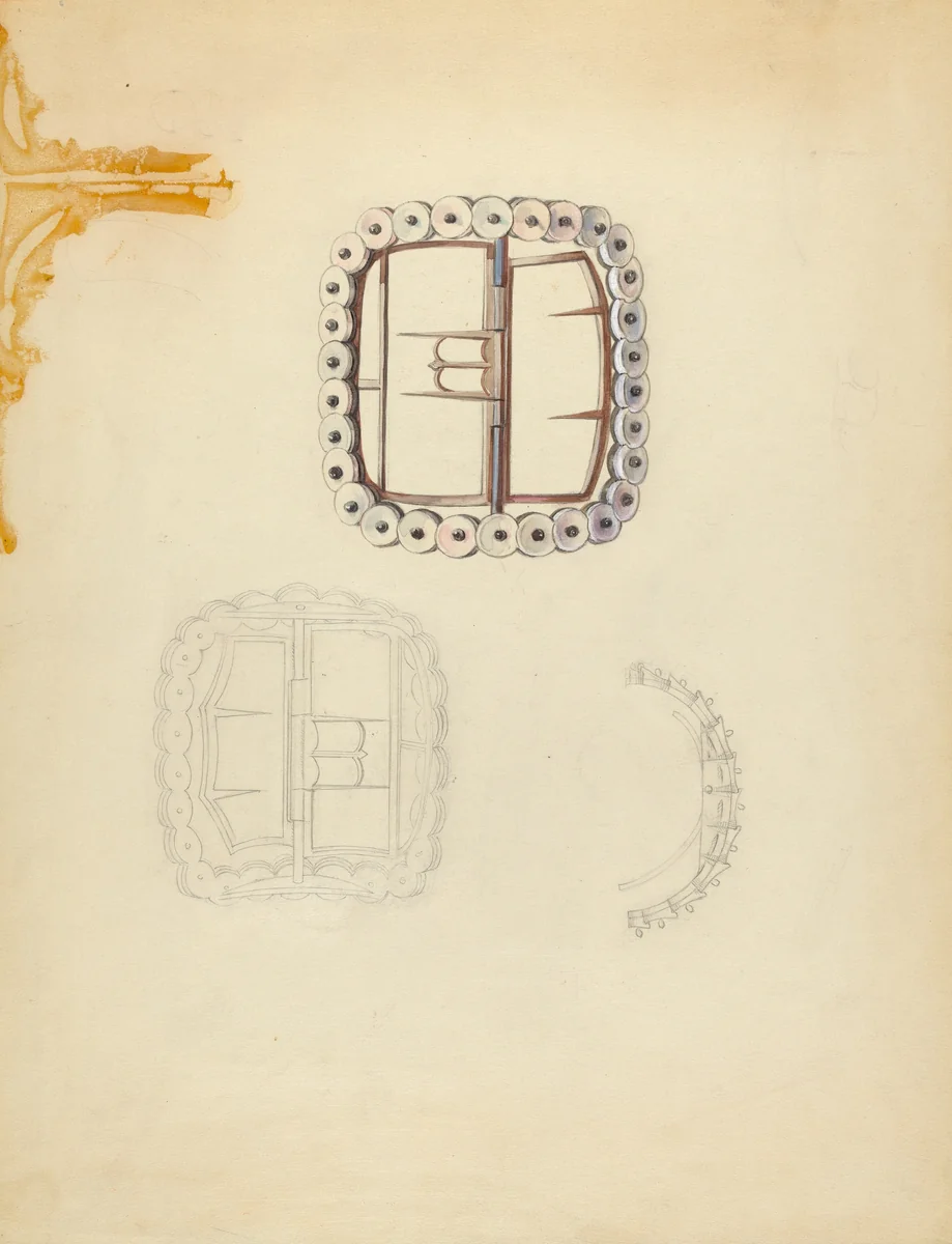 Shoe Buckle by Sylvia Dezon, index of american design, 1940