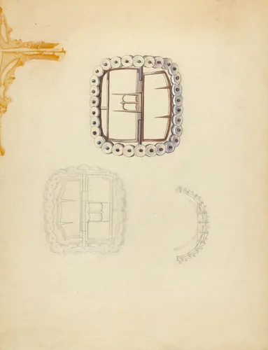 Shoe Buckle by Sylvia Dezon, index of american design, 1940