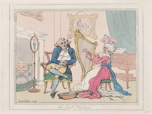 The Dull Husband by Thomas Rowlandson, print, 1789