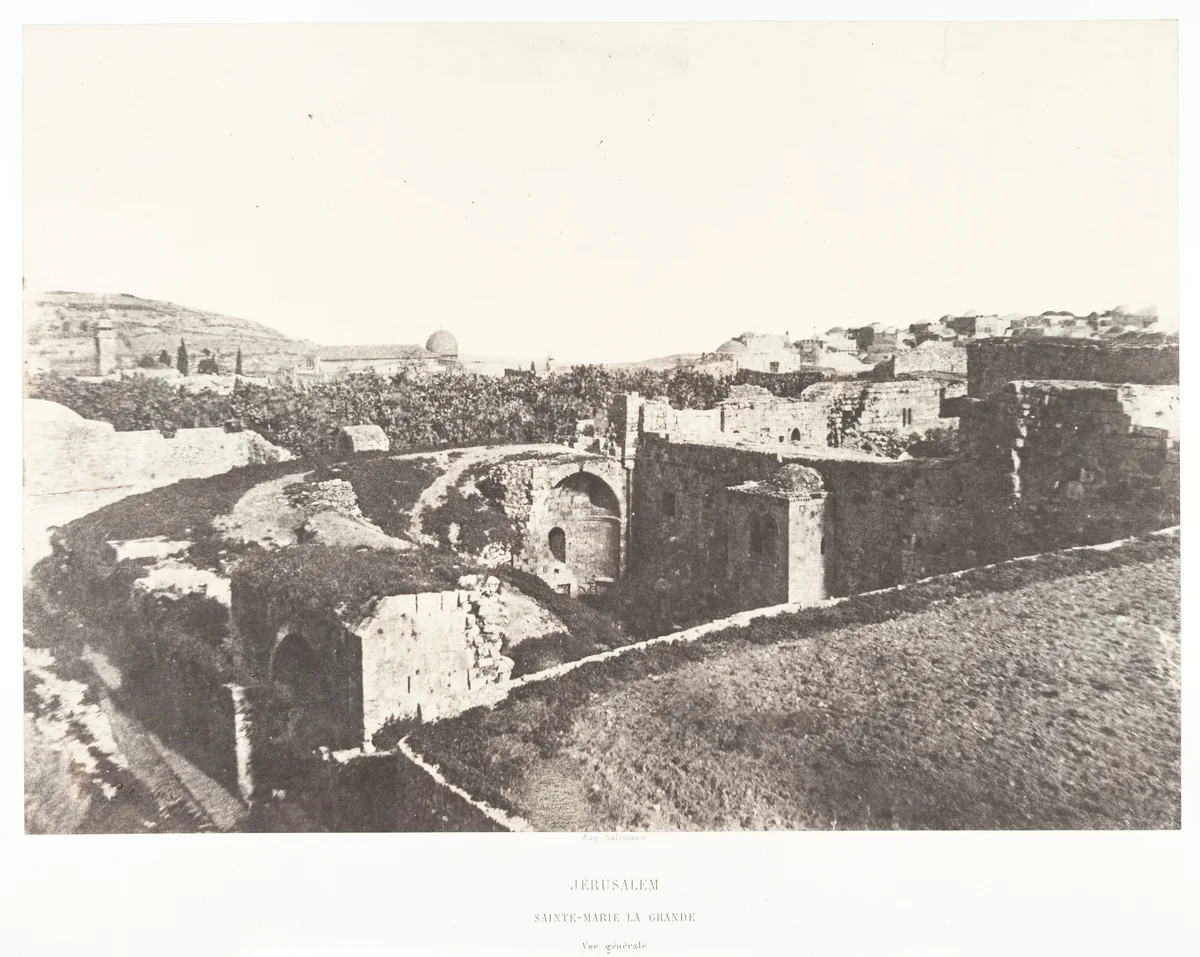 Jérusalem, Sainte-Marie-la-Grande, Vue générale by Auguste Salzmann, photograph, 1854-1859