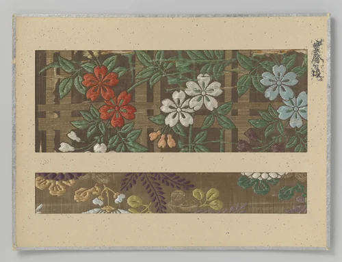 Twee fragmenten textiel by anonymous, textile, 1751-1764