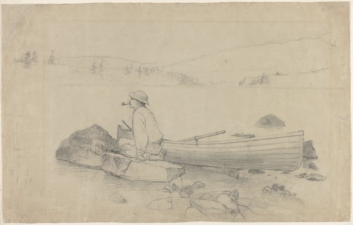 Adirondacks by Homer Dodge Martin, drawing, 1868
