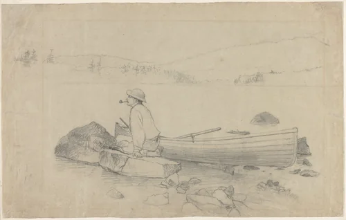 Adirondacks by Homer Dodge Martin, drawing, 1868