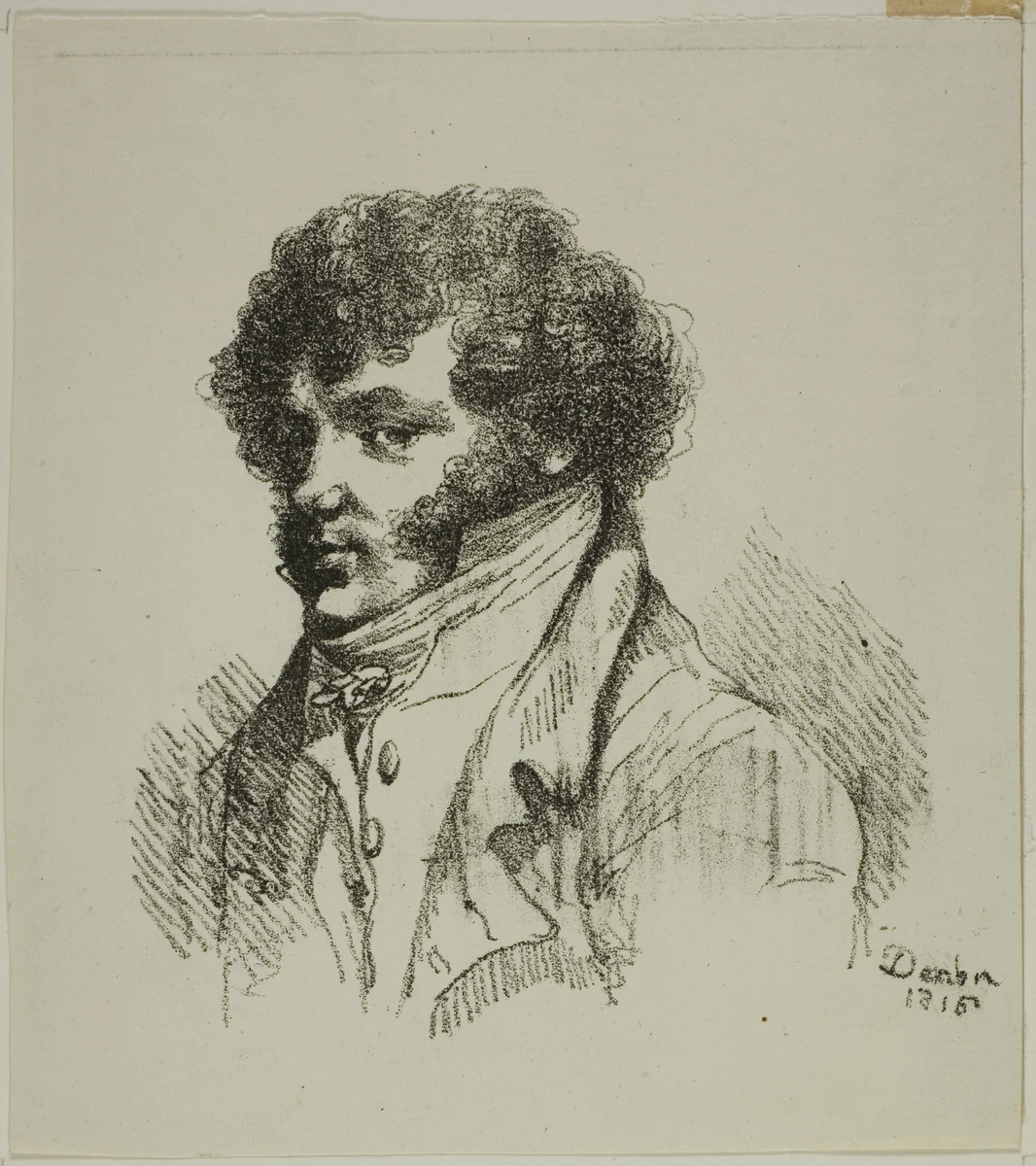 Portrait of Brunet, Printer by Dominique Vivant Denon, print, 1816