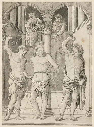 The Flagellation, from the Mysteries of the Rosary by Francesco Rosselli, print, 1490