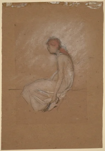 Seated Woman with Red Hair by James McNeill Whistler, drawing, 1870-1873