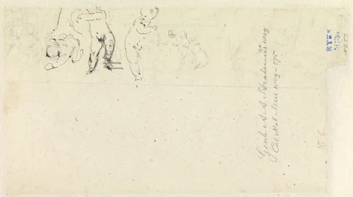 Buste op piedestal met drie putti by Jacob de Wit, drawing, 1705-1754