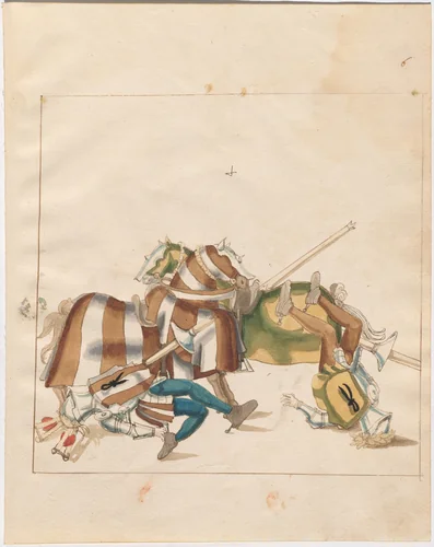 German Joust of Peace by German 16th Century, drawing, 1515