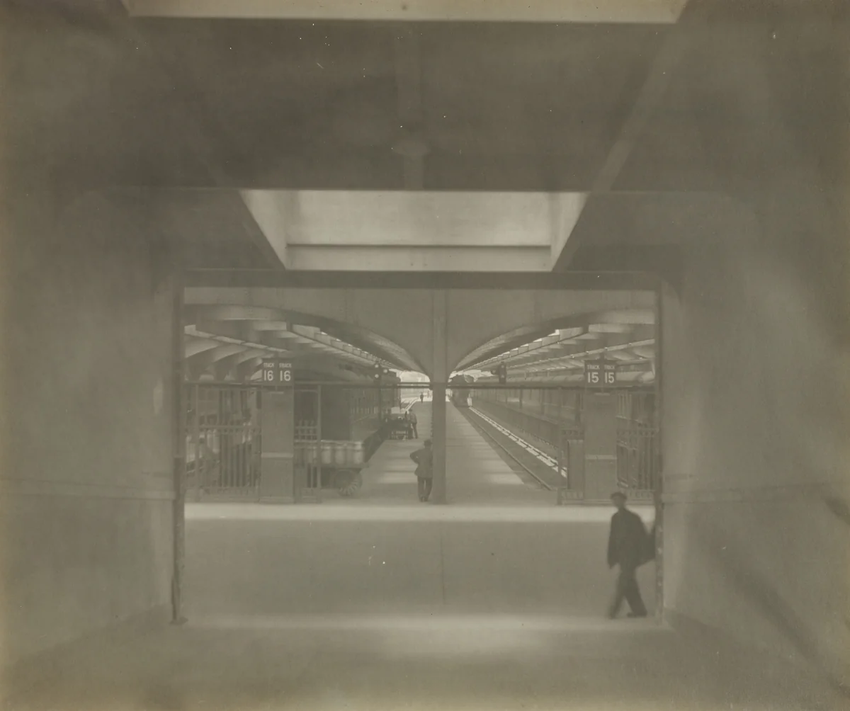 Concourse, Jersey City Station by Walter Latimer, photograph, 1915