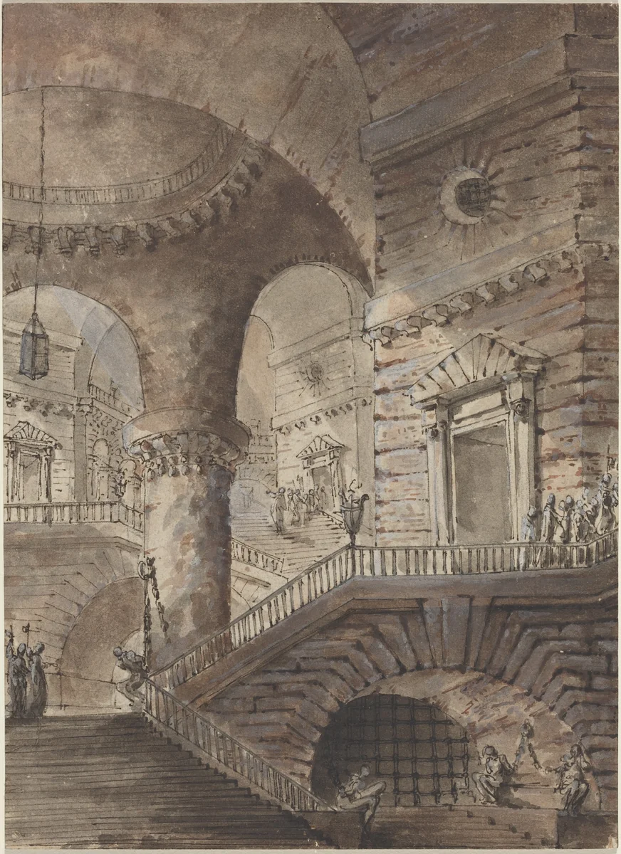 Roman Prison by Giovanni Battista Piranesi, drawing, 1700-1799