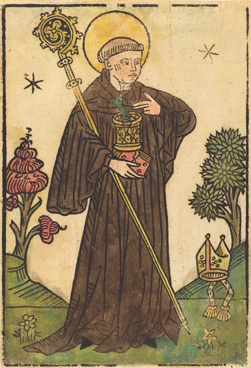 Saint Benedict by German 15th Century, print, 1450-1470