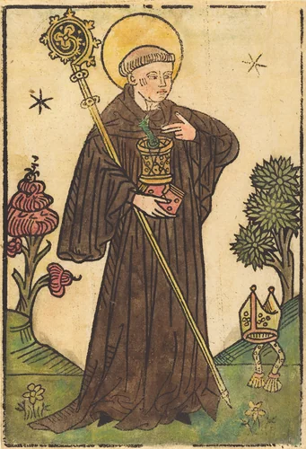 Saint Benedict by German 15th Century, print, 1450-1470