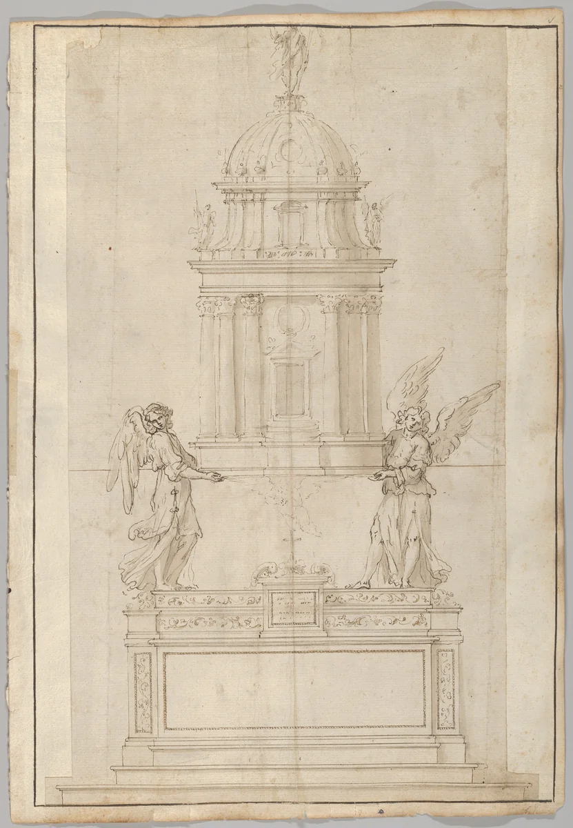 Design for the Tabernacle of the Sistine Chapel in the Santa Maria Maggiore in Rome by Bastiano Torrigiani, drawing, 1580-1595