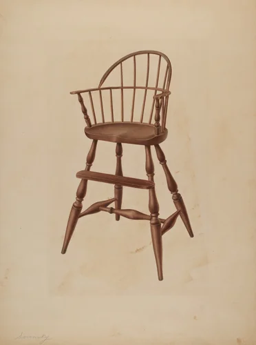 Infant's High Chair by Isidore Sovensky, index of american design, 1940