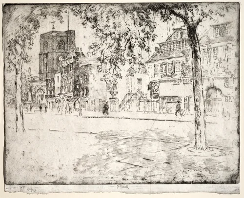 House Where Whistler Died by Joseph Pennell, print, 1904