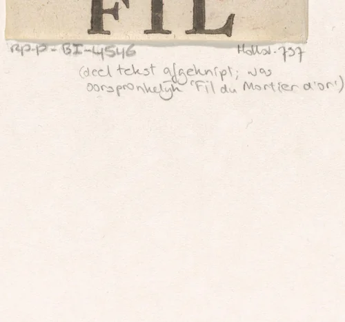 Handelsetiket met een vijzel en een stamper by Isaac Vincentsz. van der Vinne, print, 1681-1740