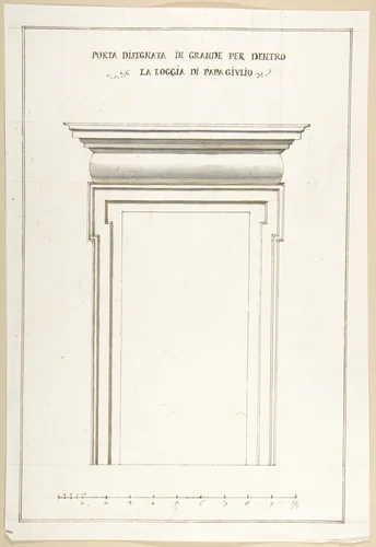 Design Elevation for an Interior Door in the Loggia of Pope Julius [III.] by Pietro Paolo Coccetti, drawing, 1710-1727