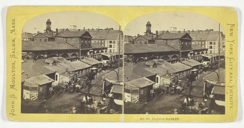 Fulton Market by John S. Moulton, photograph, 1850-1874
