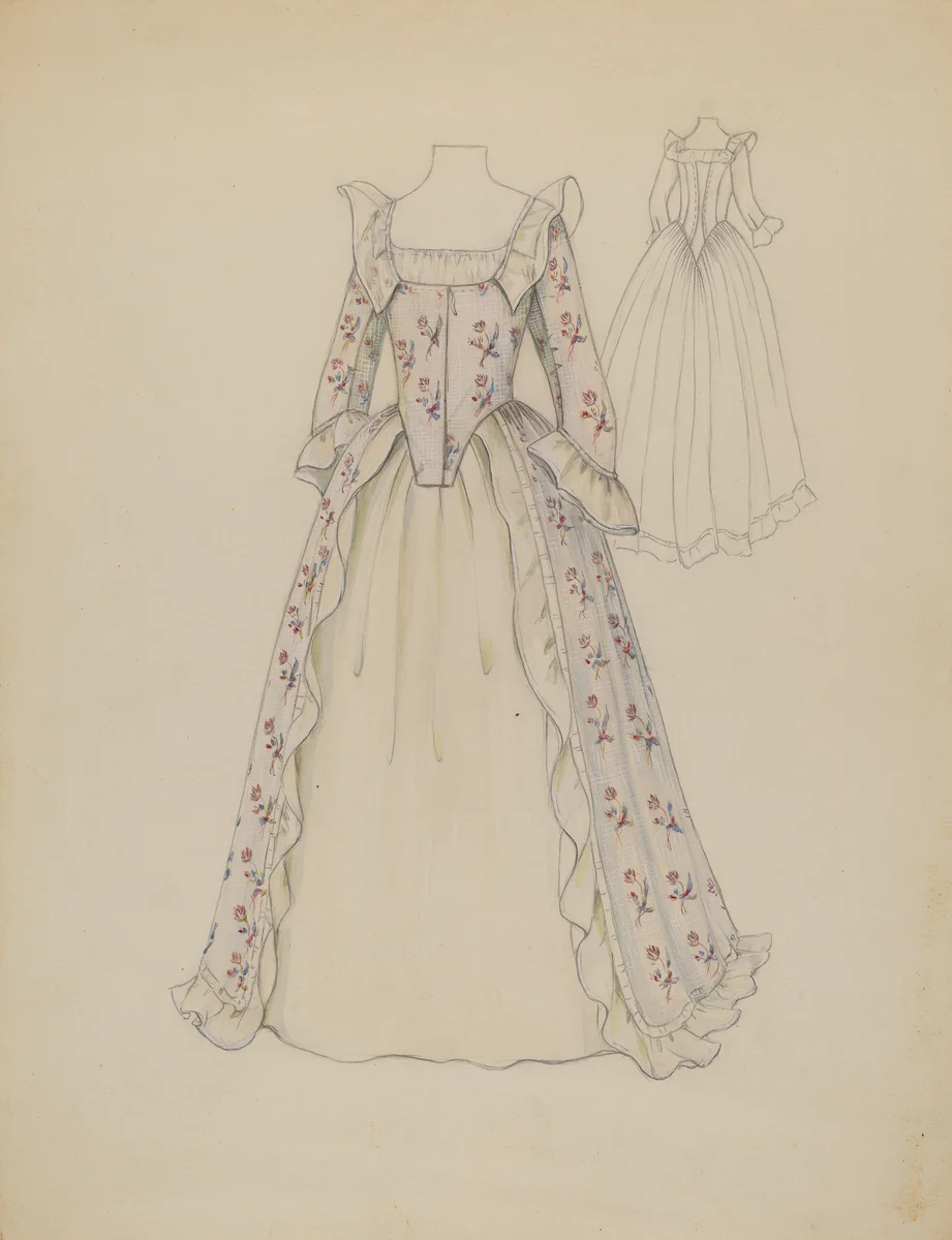 Dress by Jessie M Benge, index of american design, 1936