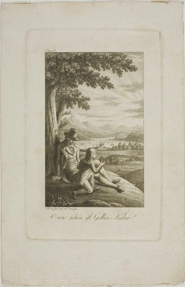 Oh How Beautiful is God's Nature by Johann Heinrich Lips, print, 1778-1817
